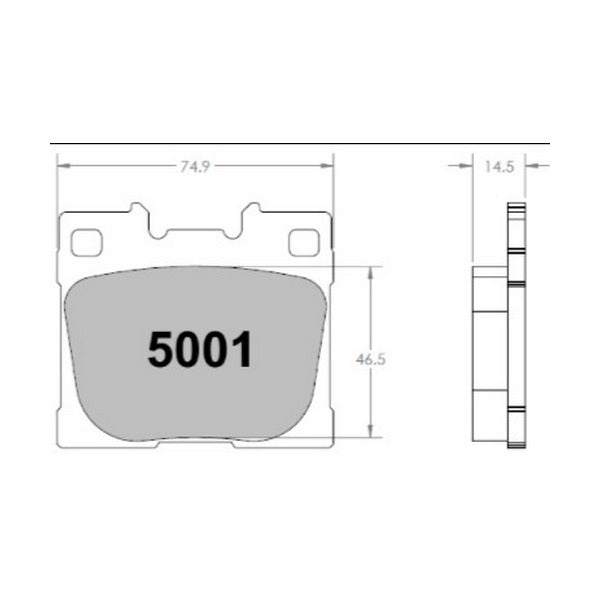 PFC 5001.332.15.44 Rear Brake Pads Race for TOYOTA GR Yaris (GXPA16) (332 compound, 15 mm) Photo-1