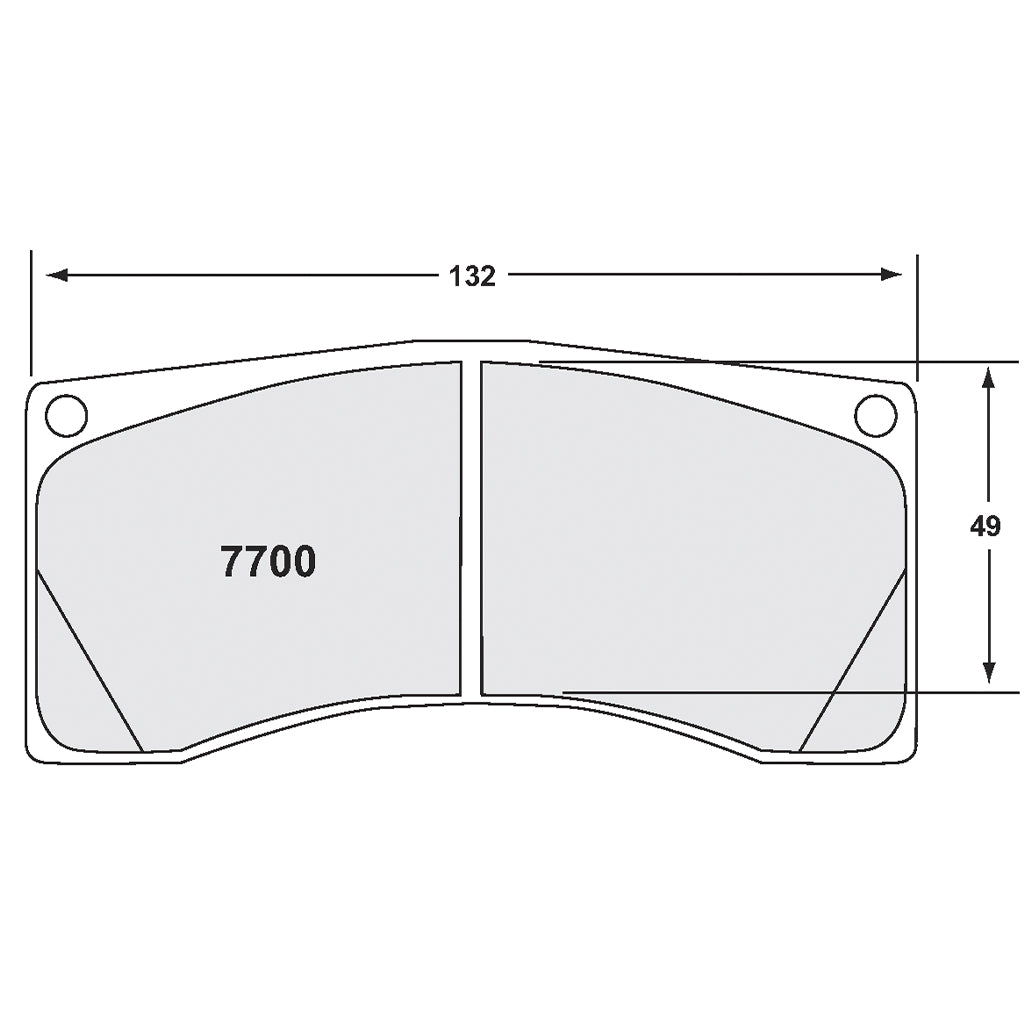 PFC 7700.19.26.44 Rear Brake Pads 19 CMPD 26 mm for PORSCHE 911 GT3 Cup (992) / GT3R (991 / 992) Photo-1