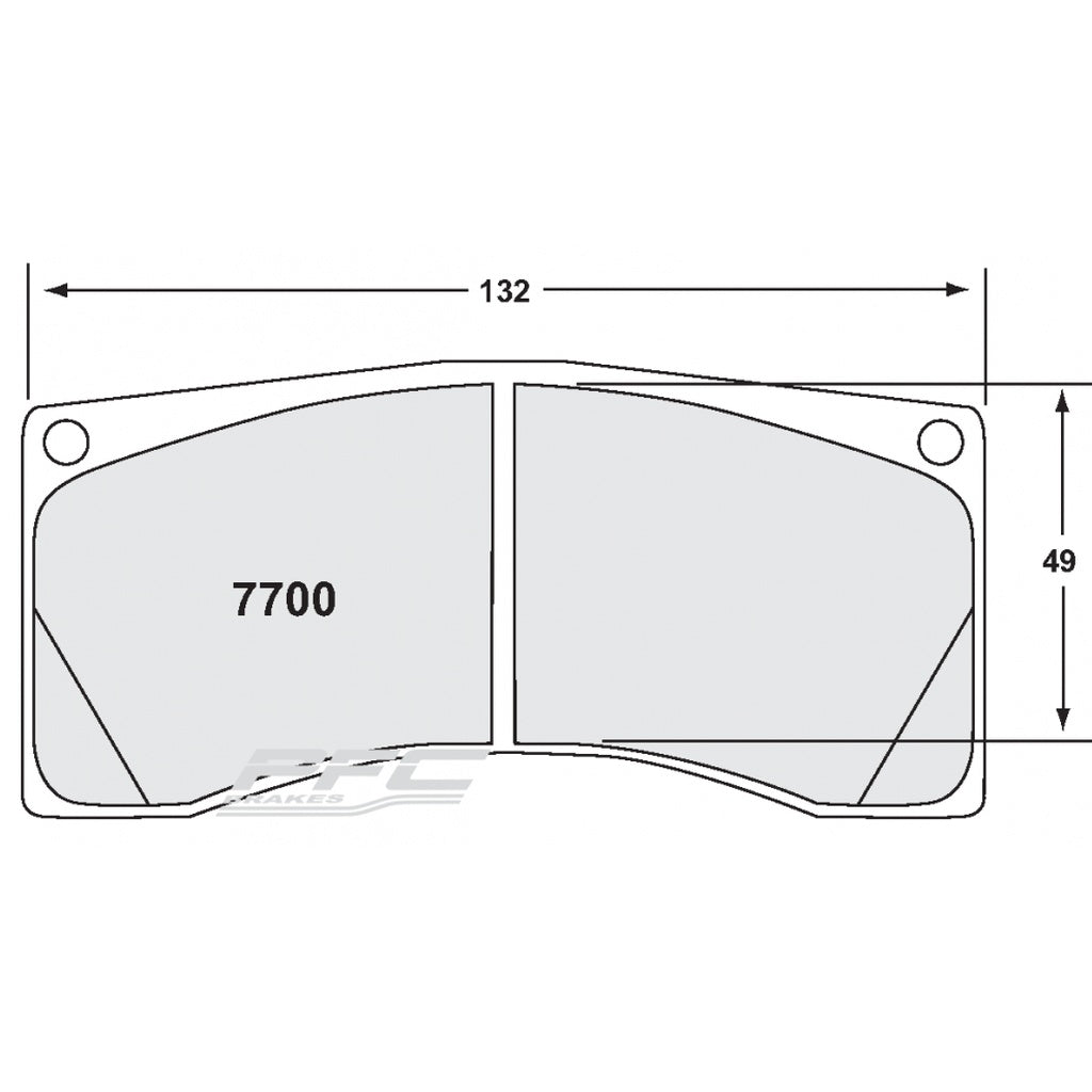 PFC 7790.39.25.44 Front Brake Pads for Caliper AP Racing CP9668 / CP9660 / CP3558 / CP3905 (39 Compound, 25 mm) Photo-0