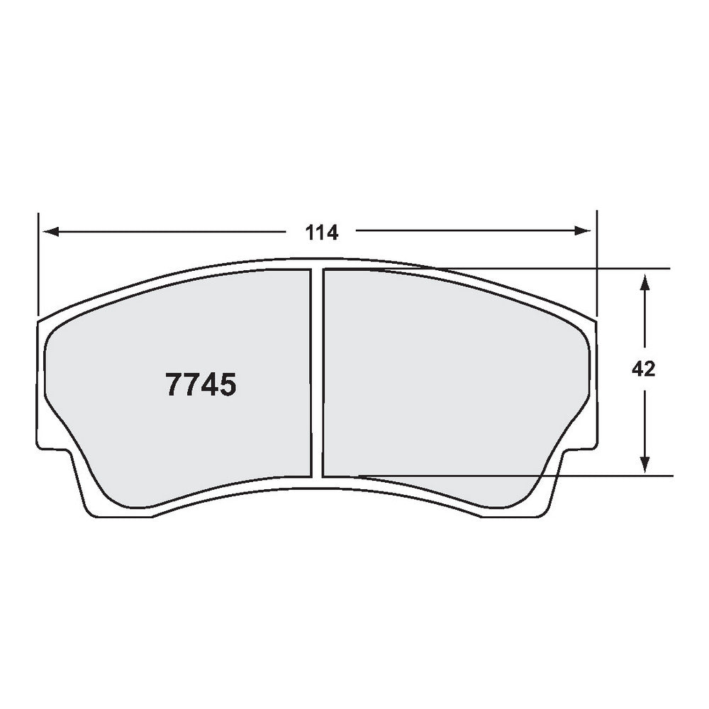 PFC 7745.11.16.44 Rear Brake Pads Race 11 CMPD 16 mm for SUBARU Impreza STi Photo-1