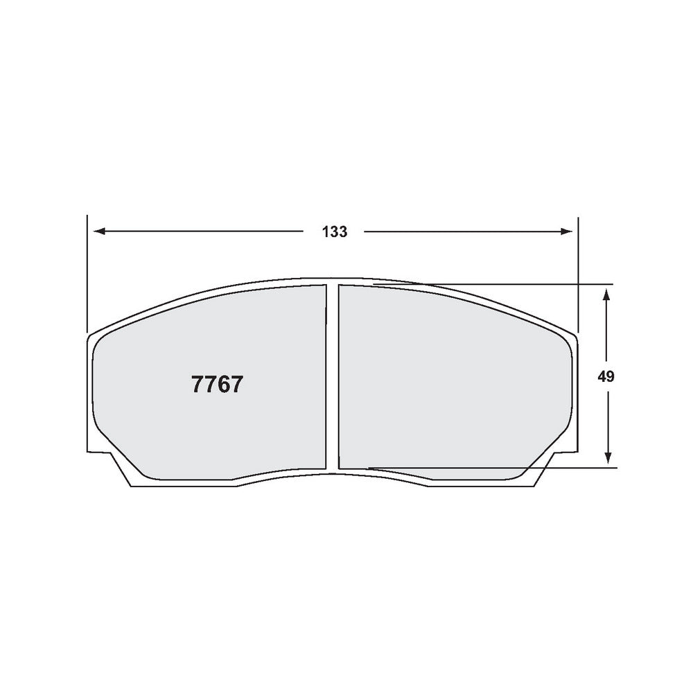 PFC 7767.08.17.44 Brake Pads 08 CMPD 17 mm for AP Racing Caliper CP9449 / D2/K-sport 6-Piston Front Photo-1