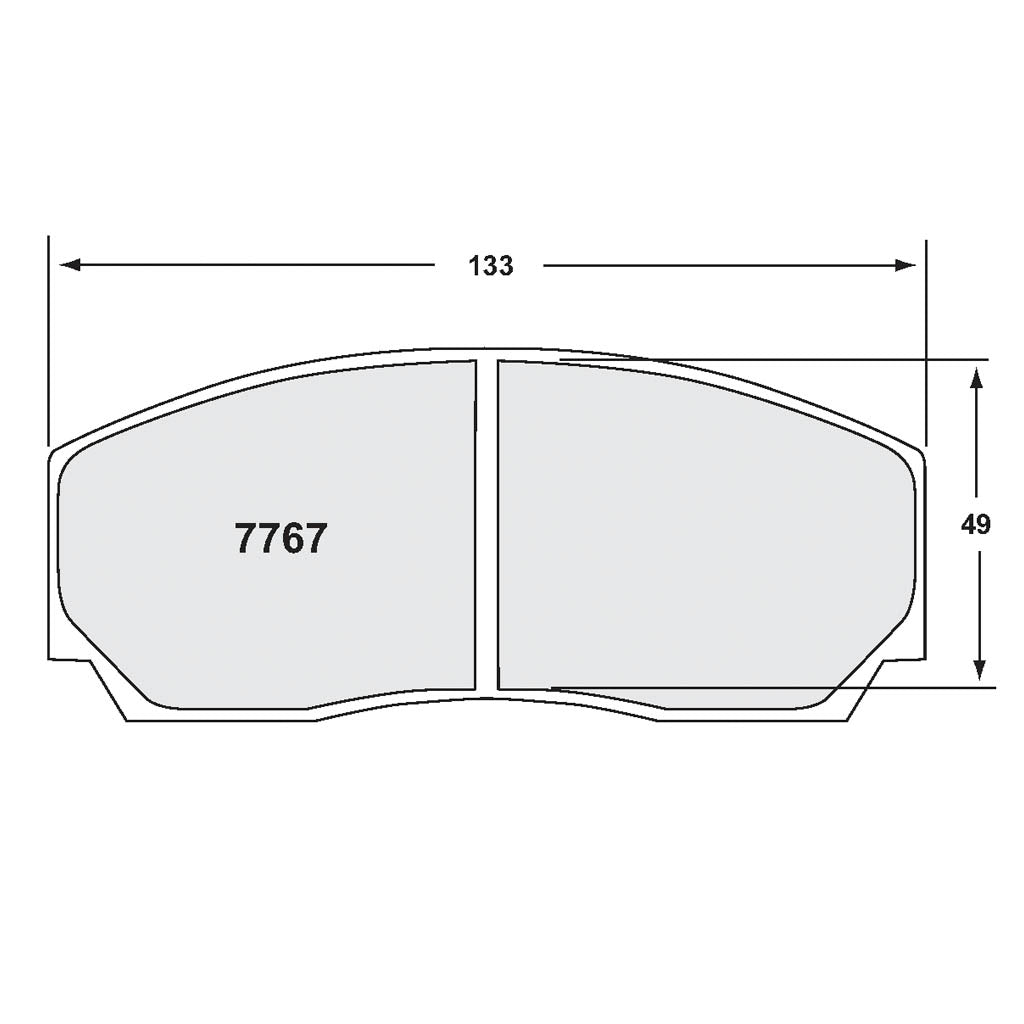 PFC 7767.01.17.44 Brake Pads for Caliper AP Racing CP3307 / CP3720 (01 Compound, 17 mm) Photo-1