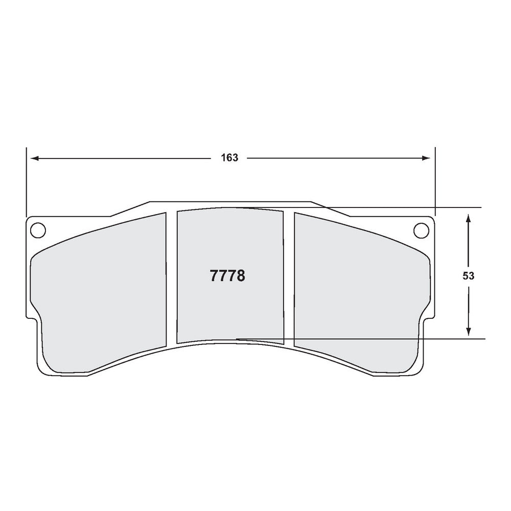 PFC 7778.39.25.44 Front Brake Pads Race for Caliper AP Racing CP9665 / BMW Z4 GT3 (39 Compound, 25 mm) Photo-1