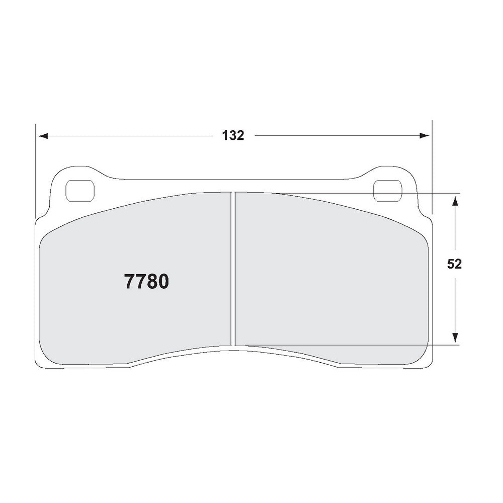 PFC 7780.08.18.44 Rear Brake Pads Race 08 CMPD 18 mm for NISSAN GT-R (R35) 2009- Photo-1