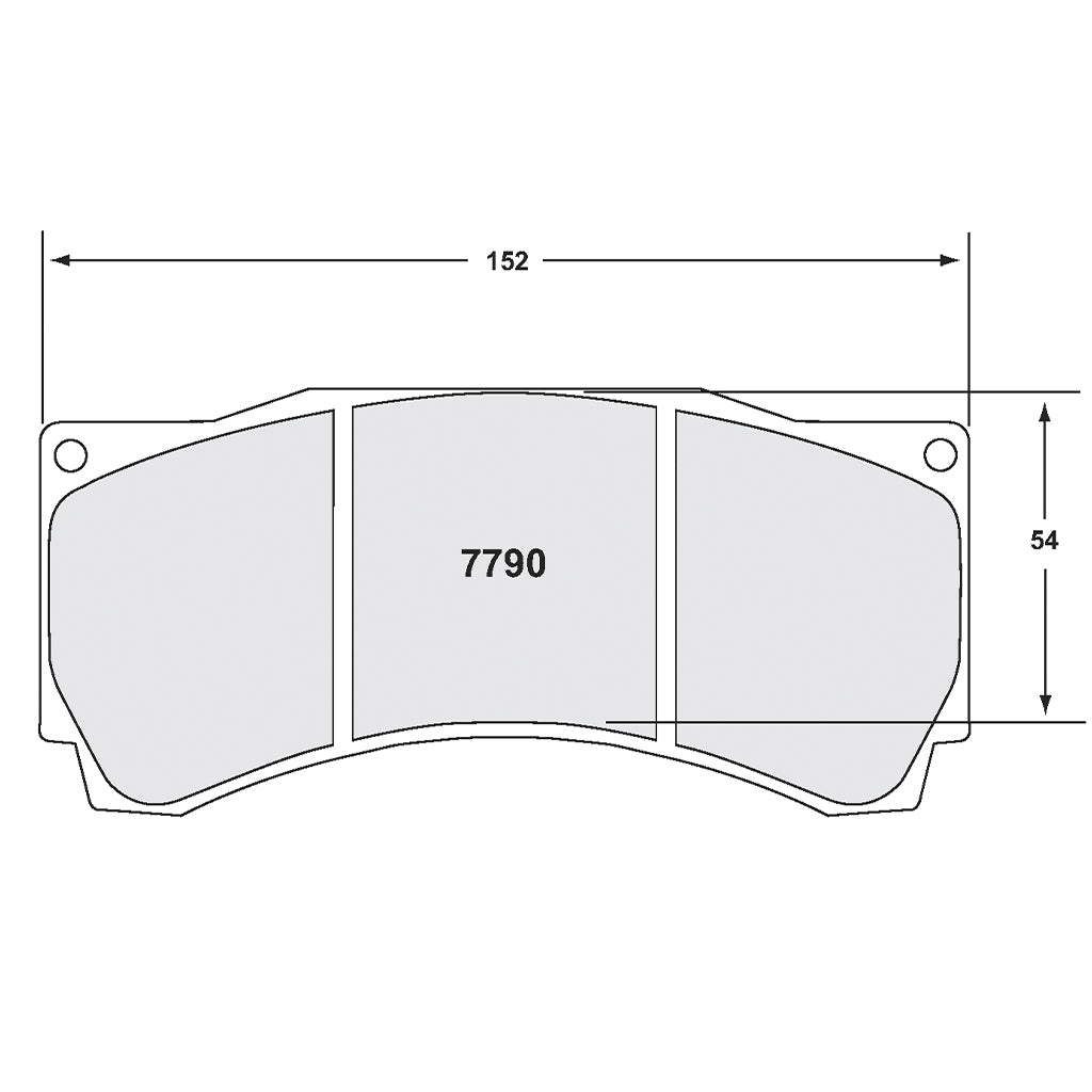 PFC 7790.40.25.44 Brake Pads 40 CMPD 25 mm for AUDI RS3 LMS / TT Cup / BMW M3 GT4 / Alpina B6 GT3 Photo-1