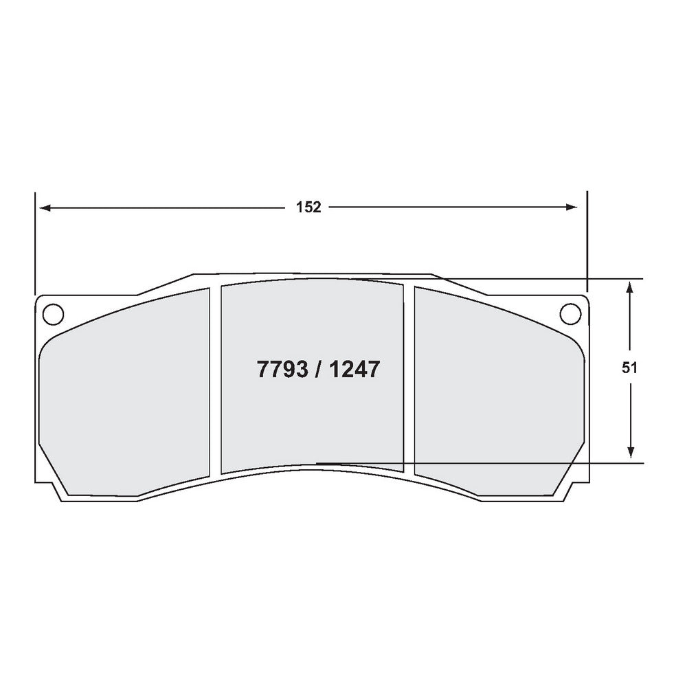 PFC 7793.11.17.44 Brake Pads Race 11 CMPD 17 mm for Caliper AP-RACING CP5555 / CP3894 / JBT CB6P / STOPTECH ST60 Photo-1
