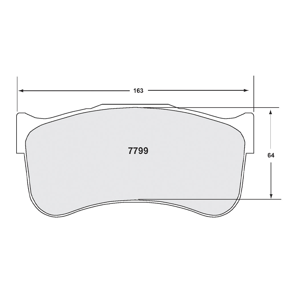 PFC 7799.40.29.44 Brake Pads 40 CMPD 29 mm for NISSAN GT-R (R35) 2009- Photo-1