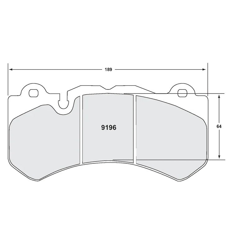 PFC 9196.11.17.44 Brake Pads Race 11 CMPD 17 mm for AUDI RS6 (C6) / MERCEDES-BENZ C63 AMG / E63 AMG Photo-1