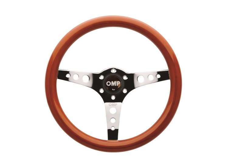 OMP OD0-2023-019 (OD/2023/LE) MUGELLO Steering wheel, wood, diam. 350mm, flat Photo-0