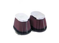 K&N RC-2452 UNIVERSAL Clamp-On Air Filter 1-3/4"FLG, 4 X 2-7/8"B, 3 X 2"T, 2-3/4"L (2 PER BOX) Photo-0