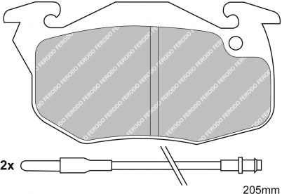 FERODO FDS393 Front Brake Pads DS Performance for PEUGEOT 205 / 305 / 405 Photo-0