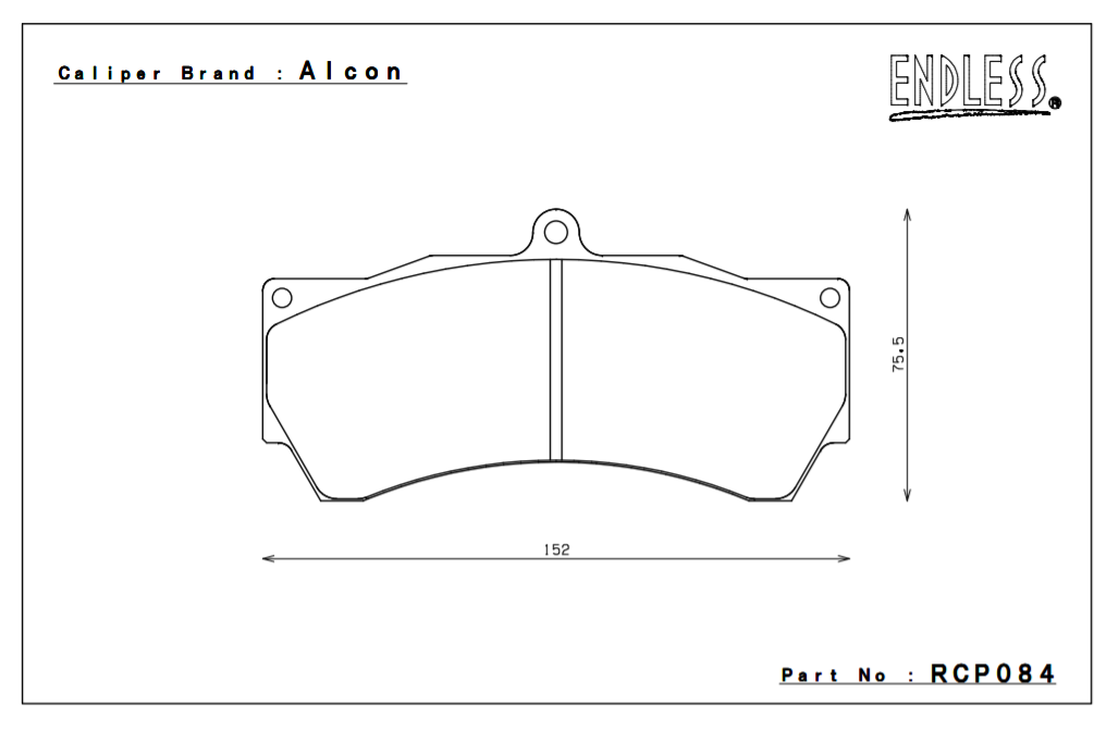 ENDLESS RCP084ME20 Brake pads Alcon caliper Photo-0