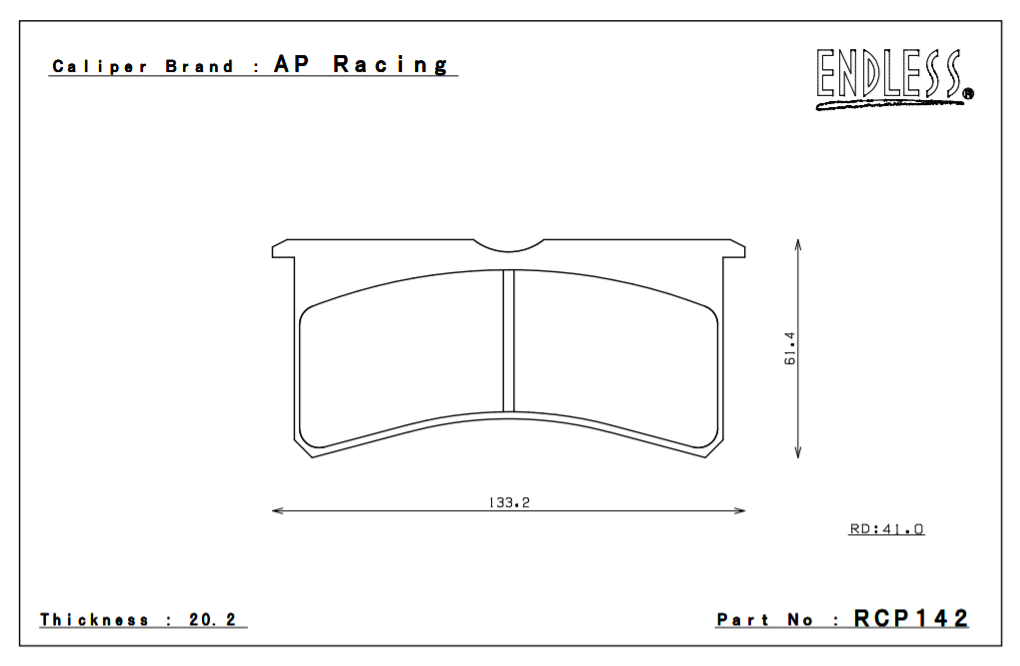 ENDLESS RCP142N03W Brake pads Photo-0