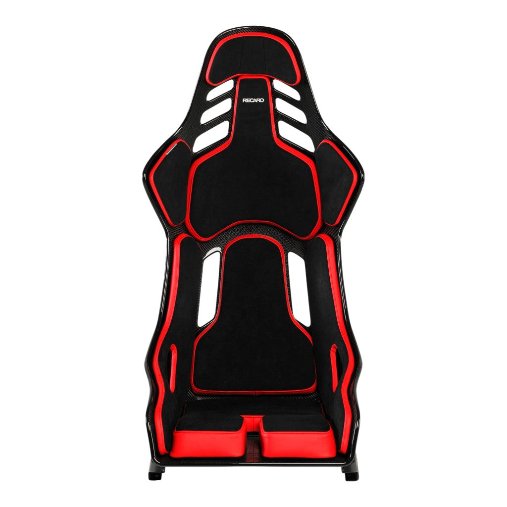 RECARO 078.31.2B22 Race Seat Podium CF Right Side (ABE / FIA 8855-1999) SAB, Black Alcantara / Red Leather, Size M Photo-1