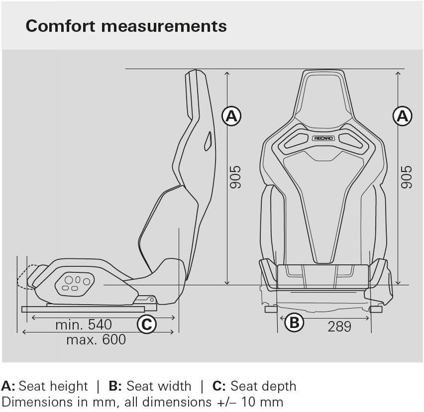 RECARO 653.000.1B49 Left Seat Sport C, 5 Doors, Leather White/Dinamica Black Photo-2