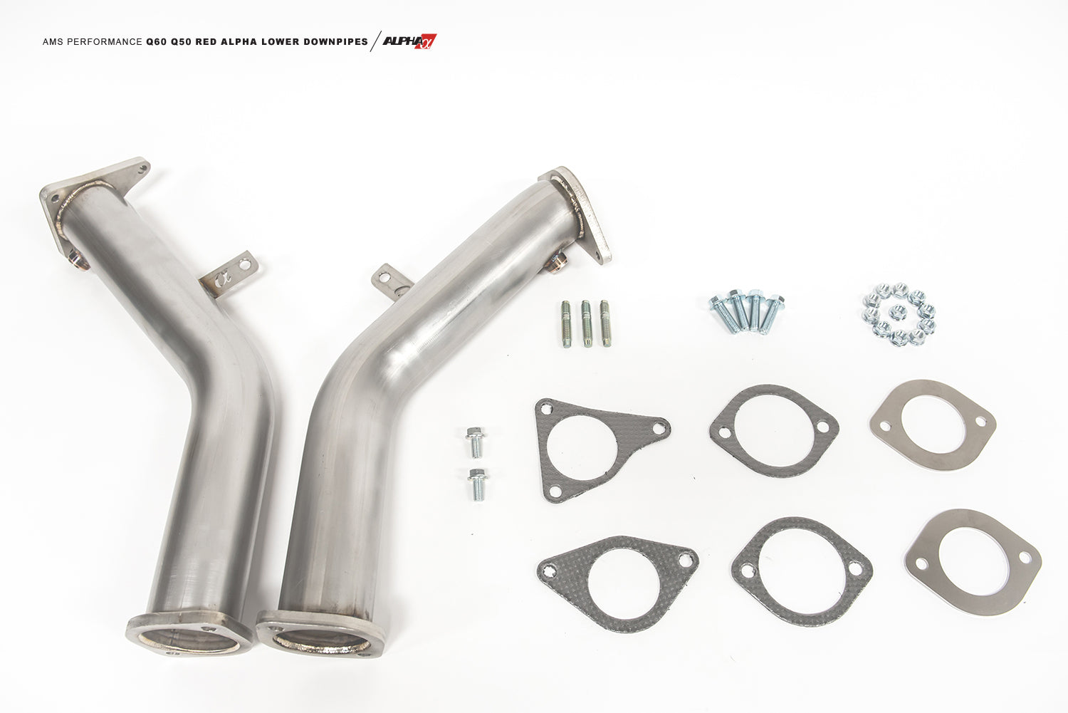 AMS ALP.28.05.0002-1 Full Downpipe Kit INFINITI Q50 / Q60 (catless) Photo-0