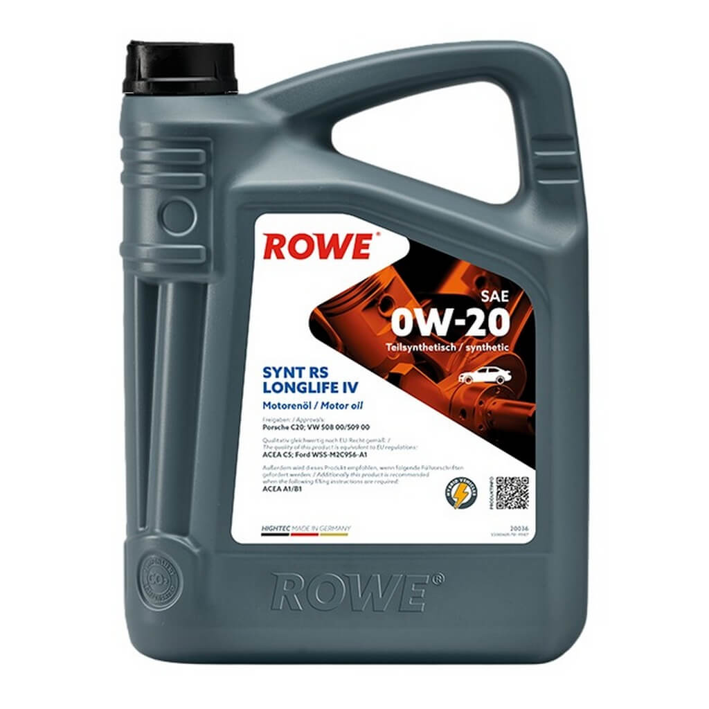 ROWE 20036-0050-99 Engine Oil Hightec Synt RS Longlife IV SAE 0W-20 (5 Ltr.) Photo-0