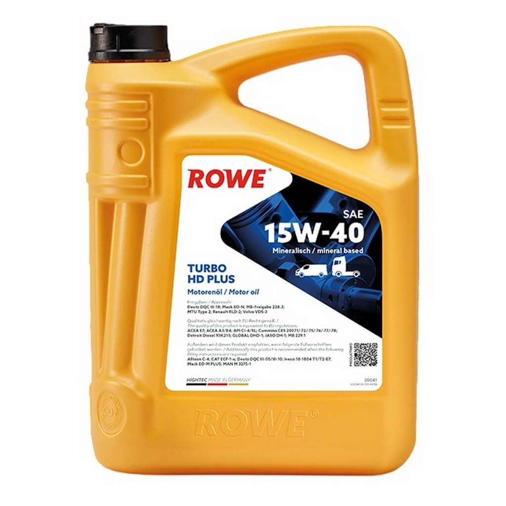 ROWE 20041-0050-99 Engine Oil Hightec Turbo HD SAE 15W40 Plus (5 Ltr.) Photo-0