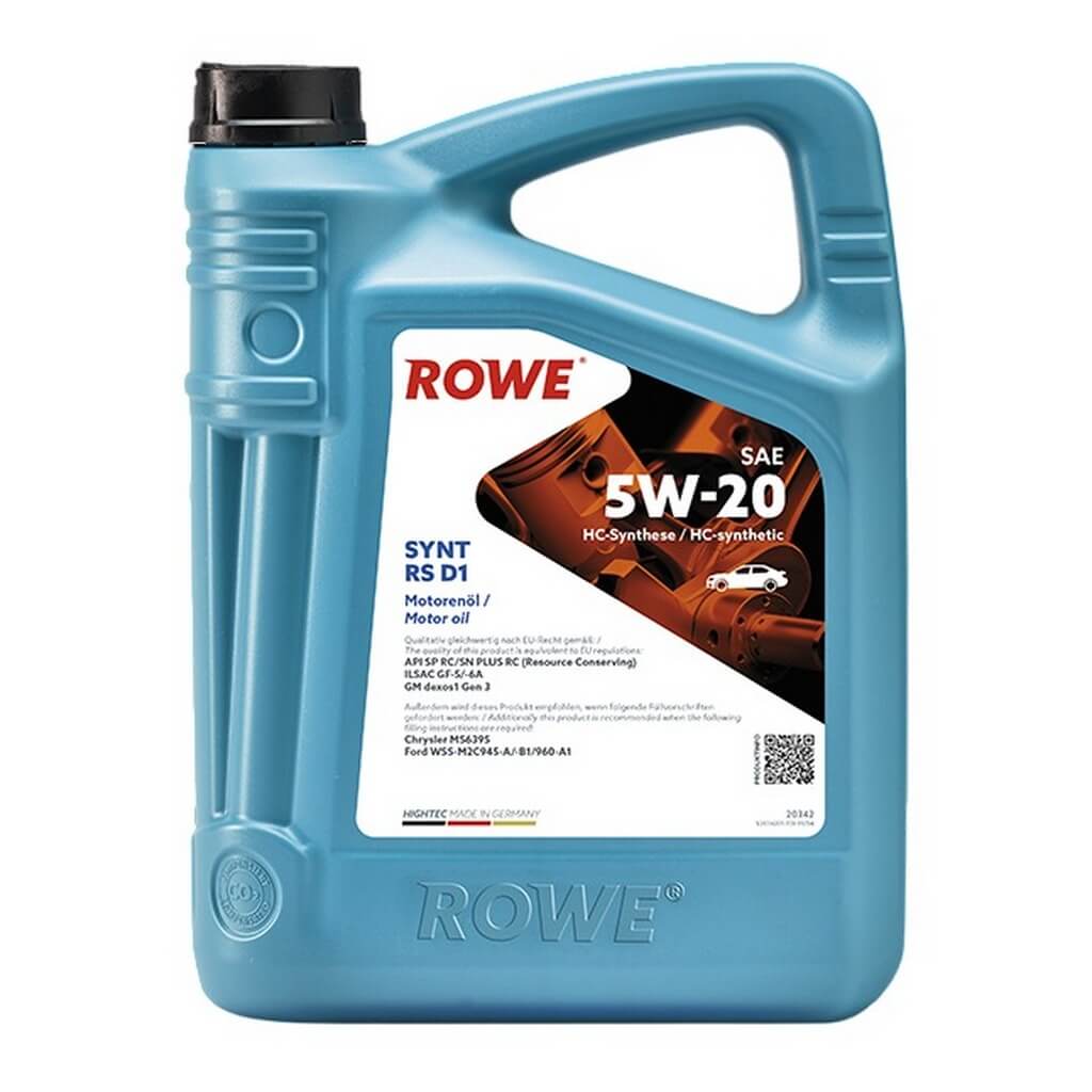 ROWE 20342-0050-99 Engine Oil Hightec Synt RS D1 SAE 5W-20 (5 Ltr.) Photo-0