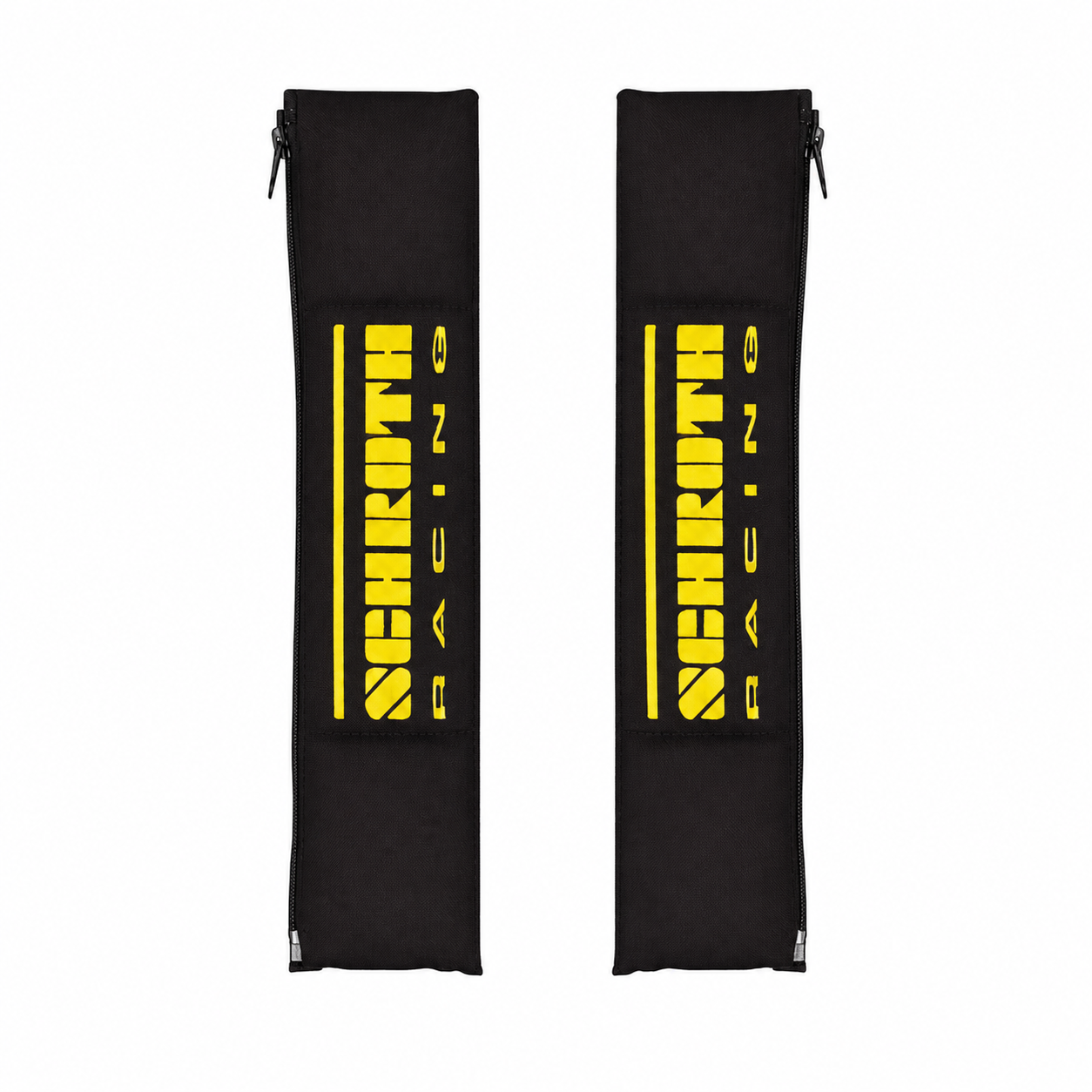 SCHROTH 00119 Shoulder Pads Racing Logo 50mm, Black/Yellow Logo Photo-0