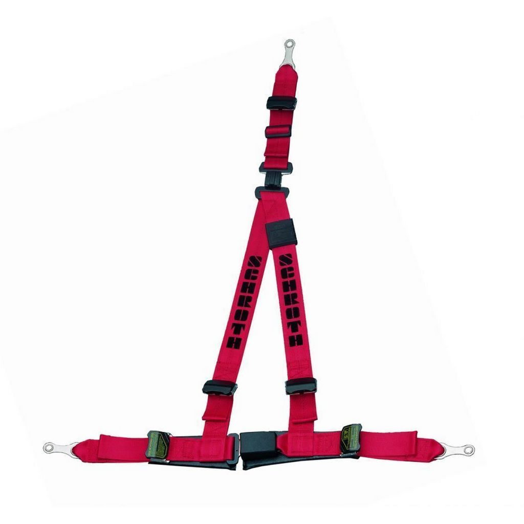 SCHROTH 10012E Seat Belt Rallye 3 ASM 3-Point 50mm Left, Red Photo-0