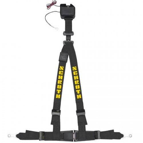 SCHROTH 11510 Seat Belt Asm-autocontrol 2 3-point 50 mm (2“) Right, Black / Yellow Logo Photo-0