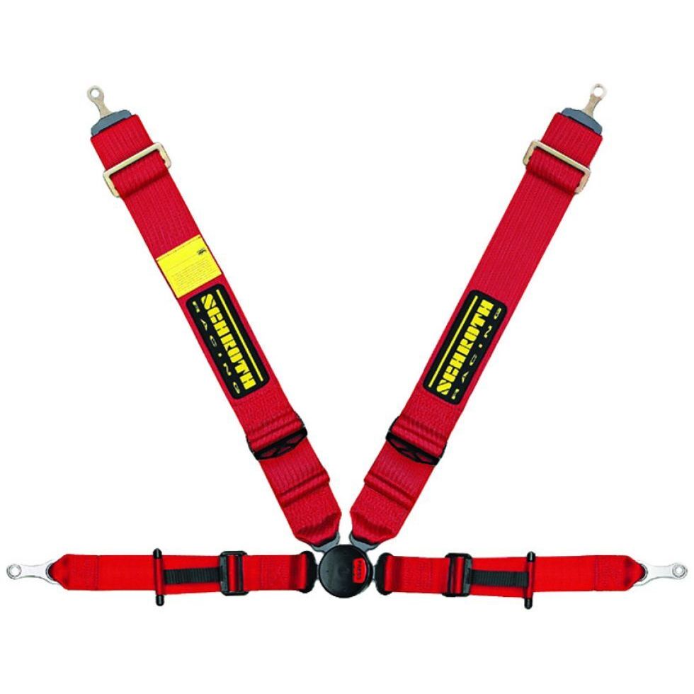 SCHROTH 20270 Seat Belt Profi 2-FE 4-point Left ASM Red Photo-0