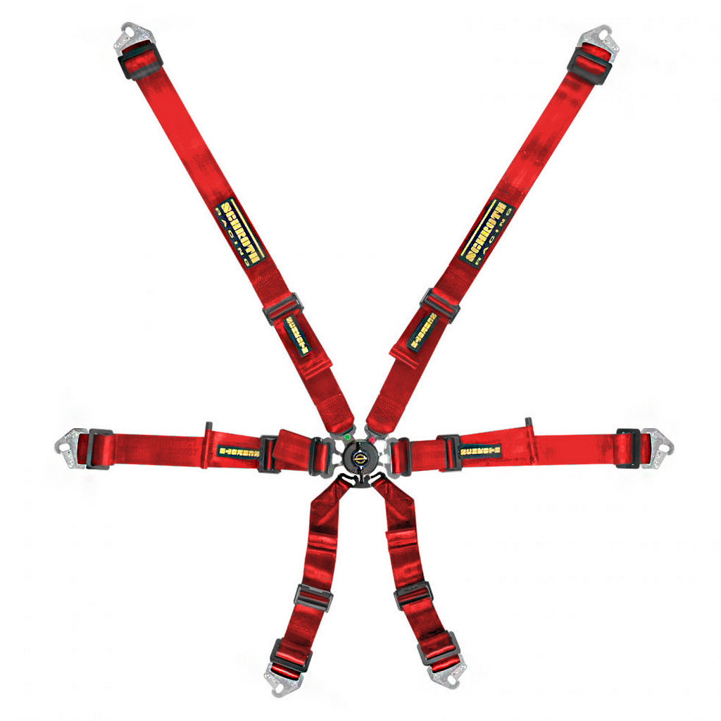 SCHROTH 94530A-2 Racing Harness Flexi 2x2 6-Point, Red Photo-0