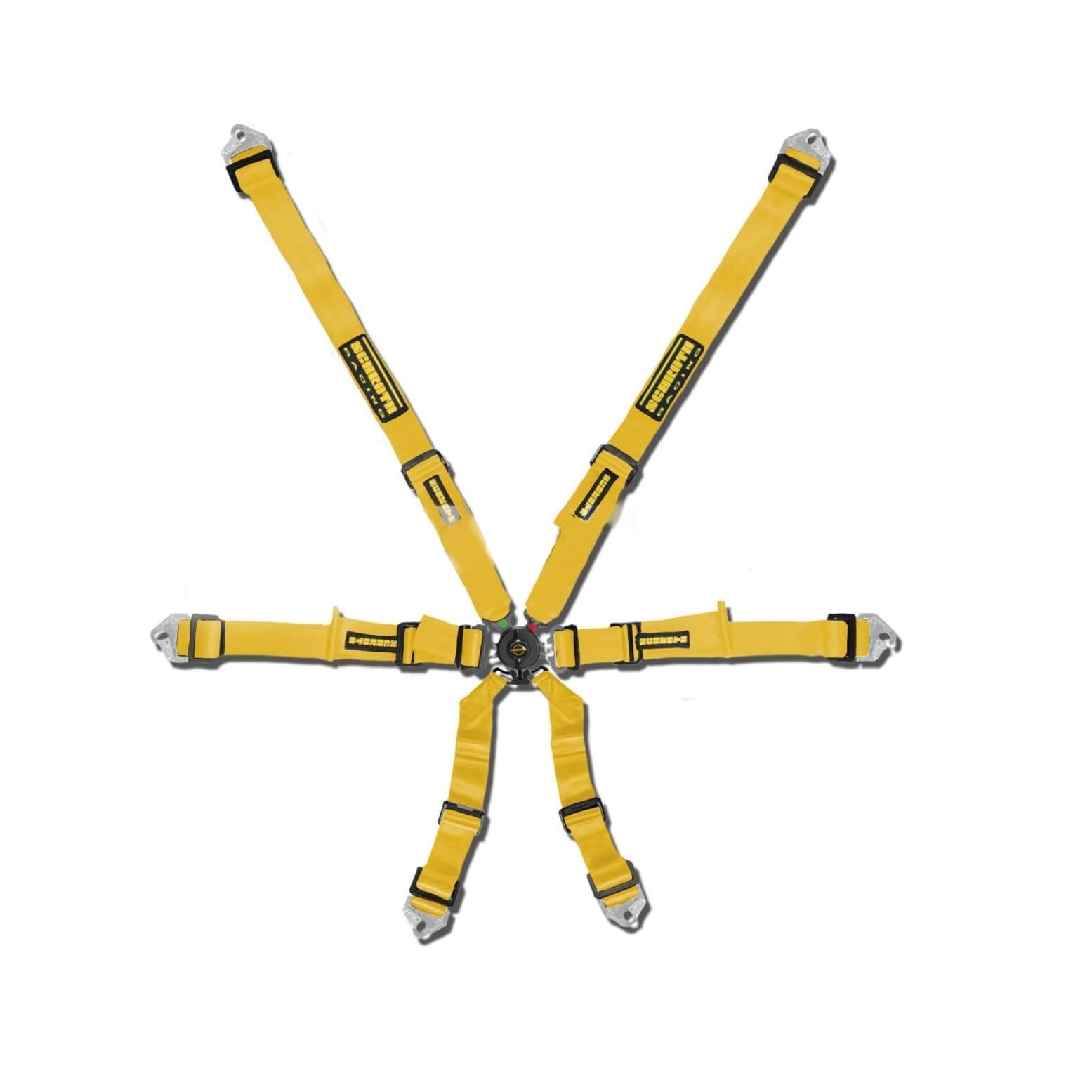 SCHROTH 94530A-H3 Seat Belt Flexi 6-point 2“ (50 mm) 2x2 Yellow FIA 8853-2016 Photo-0