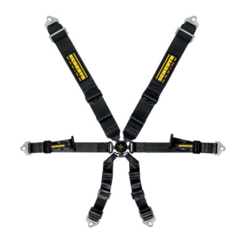 SCHROTH 94541-0 Racing Harness Profi 3x2 Pull-down 6-Point, Black Photo-0