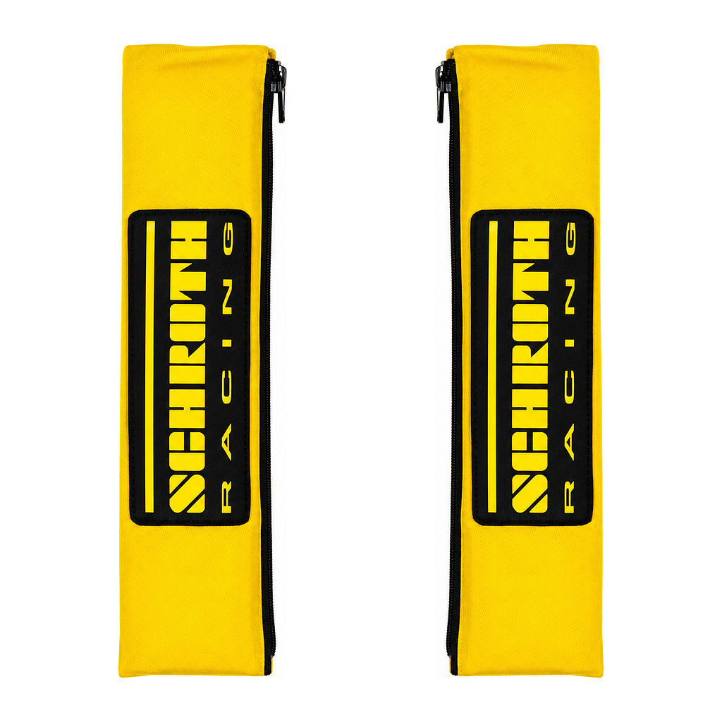 SCHROTH 03119 Shoulder Pads Racing Logo 50mm, Yellow/Yellow Logo Photo-0
