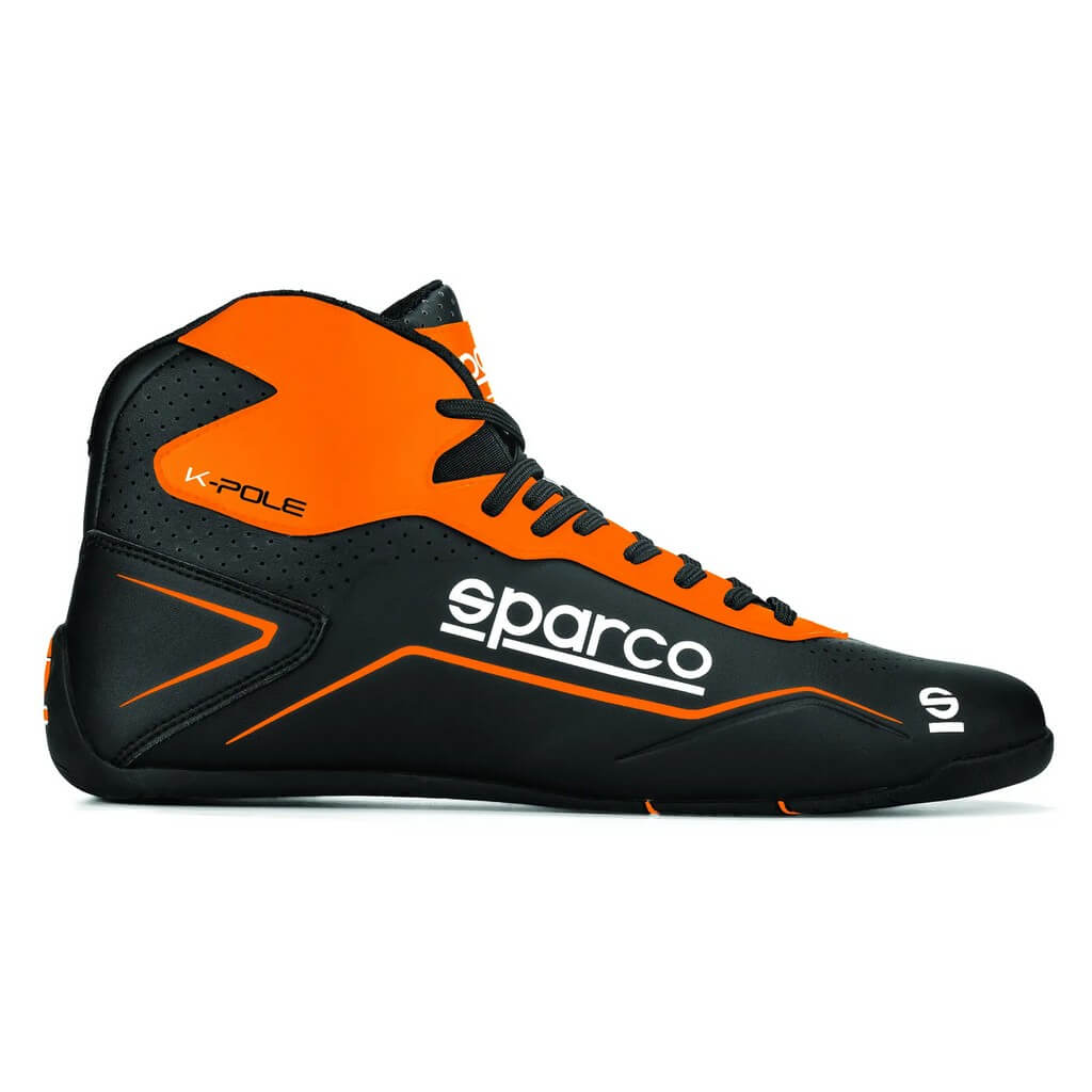 SPARCO 00126938NRAF Karting Shoes K-Pole, Black / Orange, Size 38 Photo-0