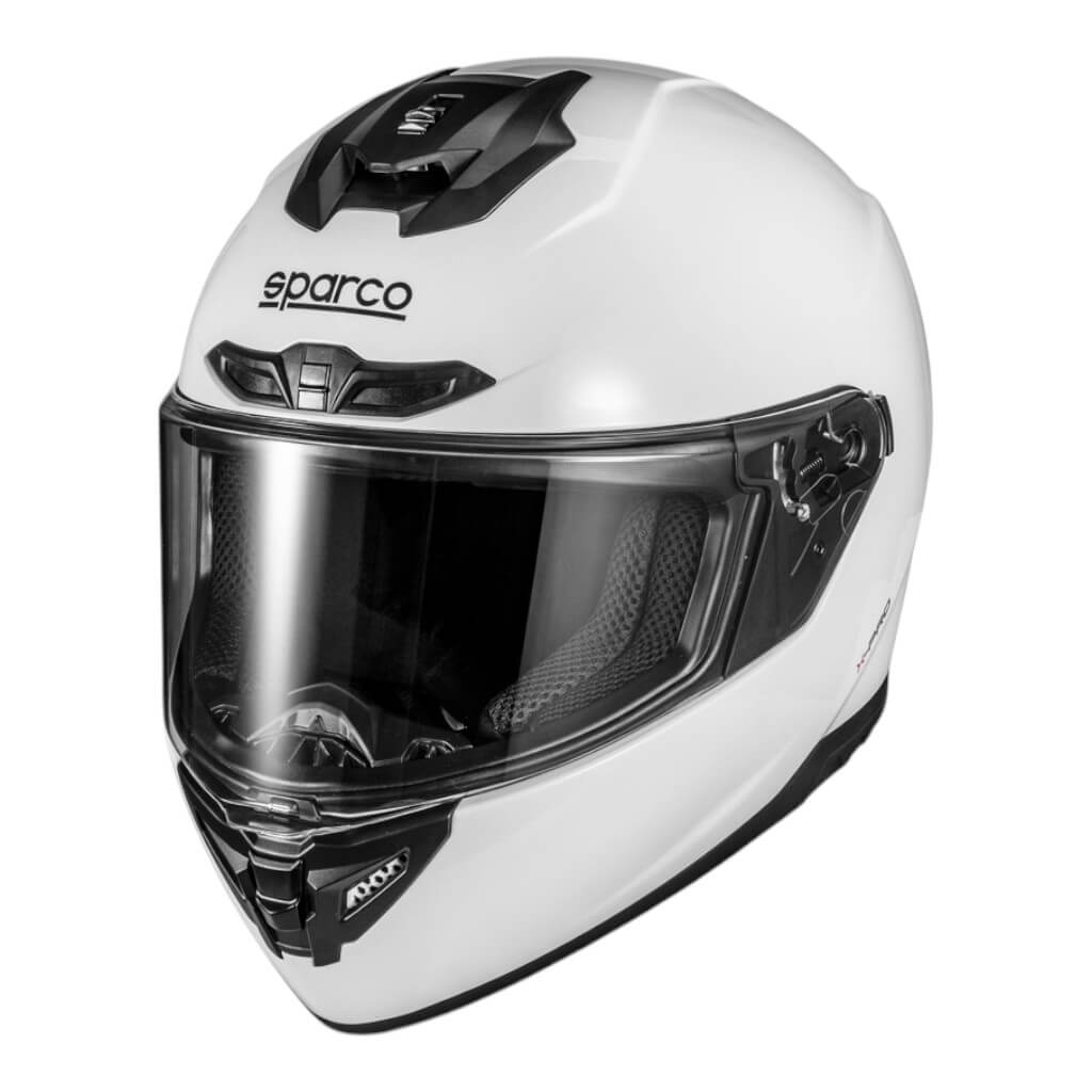 SPARCO 003378BI0XS Full-Face Racing Helmet X-Pro ECE06, White, Size XS Photo-0