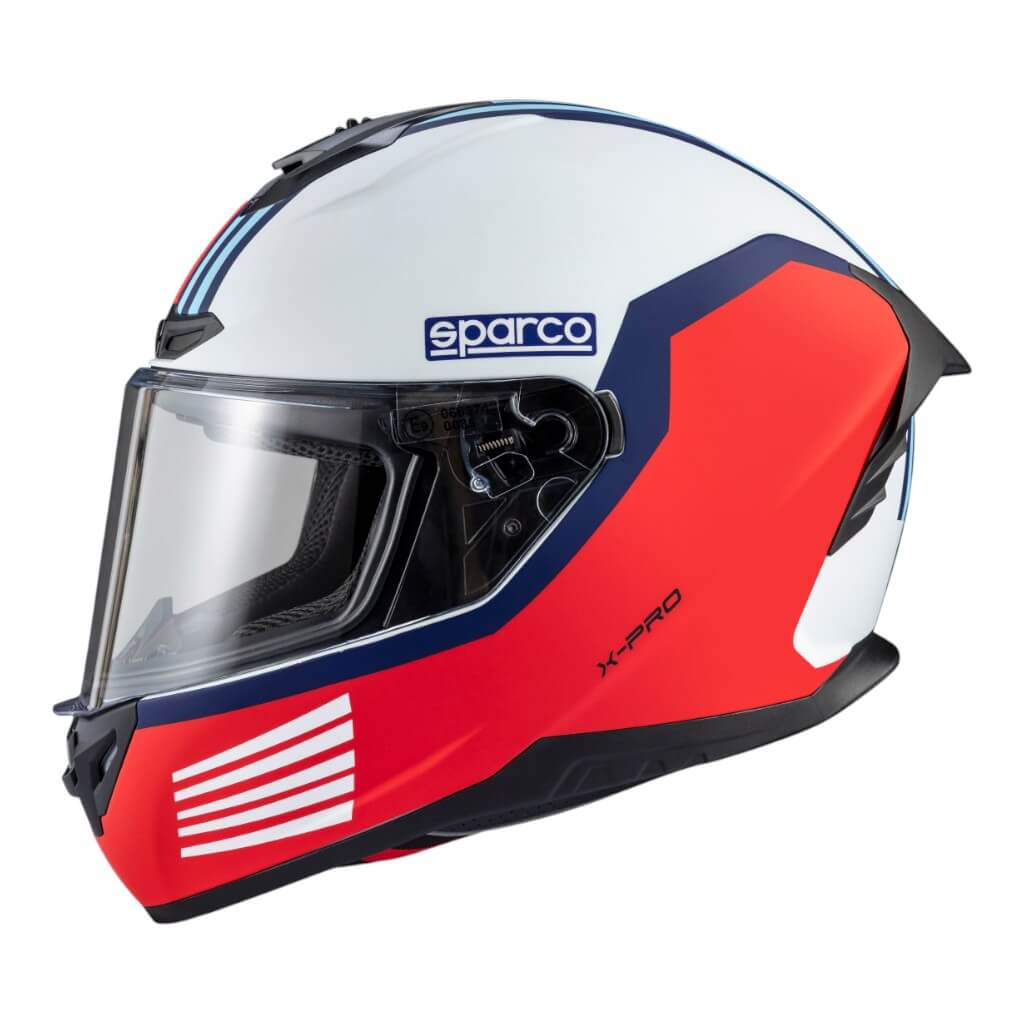 SPARCO 003378MRBI3L Full-Face Racing Helmet X-Pro ECE06 MR, White, Size L Photo-2