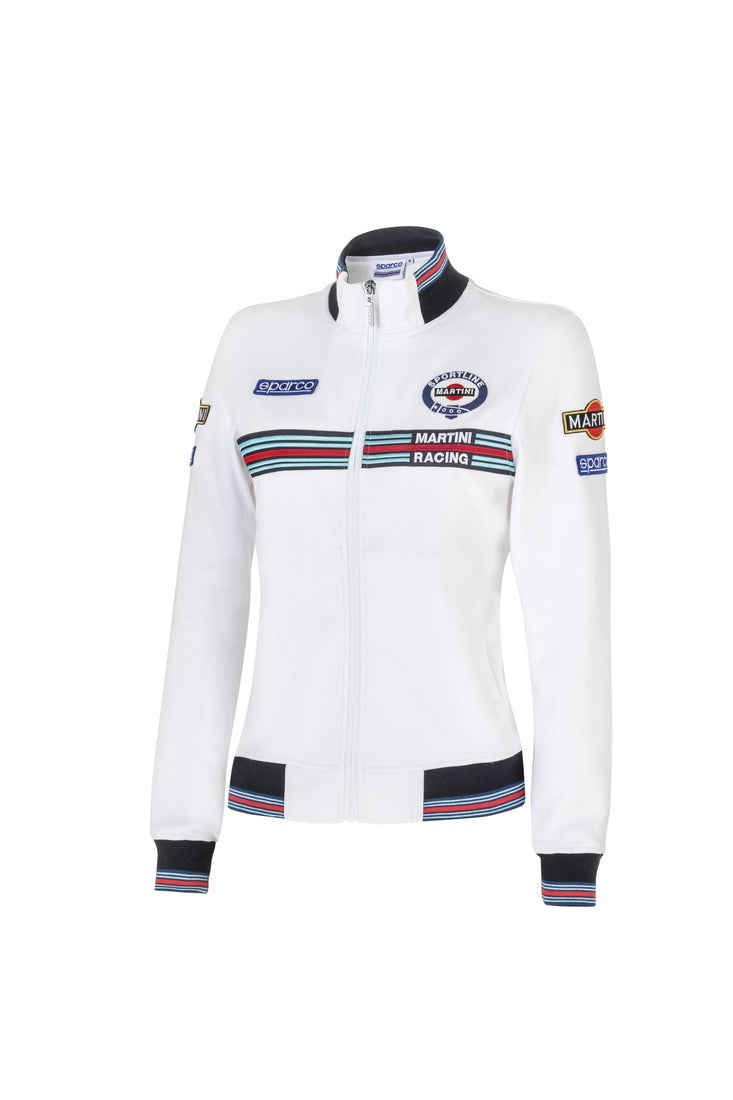SPARCO 013033MRBI3L Full zip sweatshirt MARTINI RACING LADY white L Photo-0