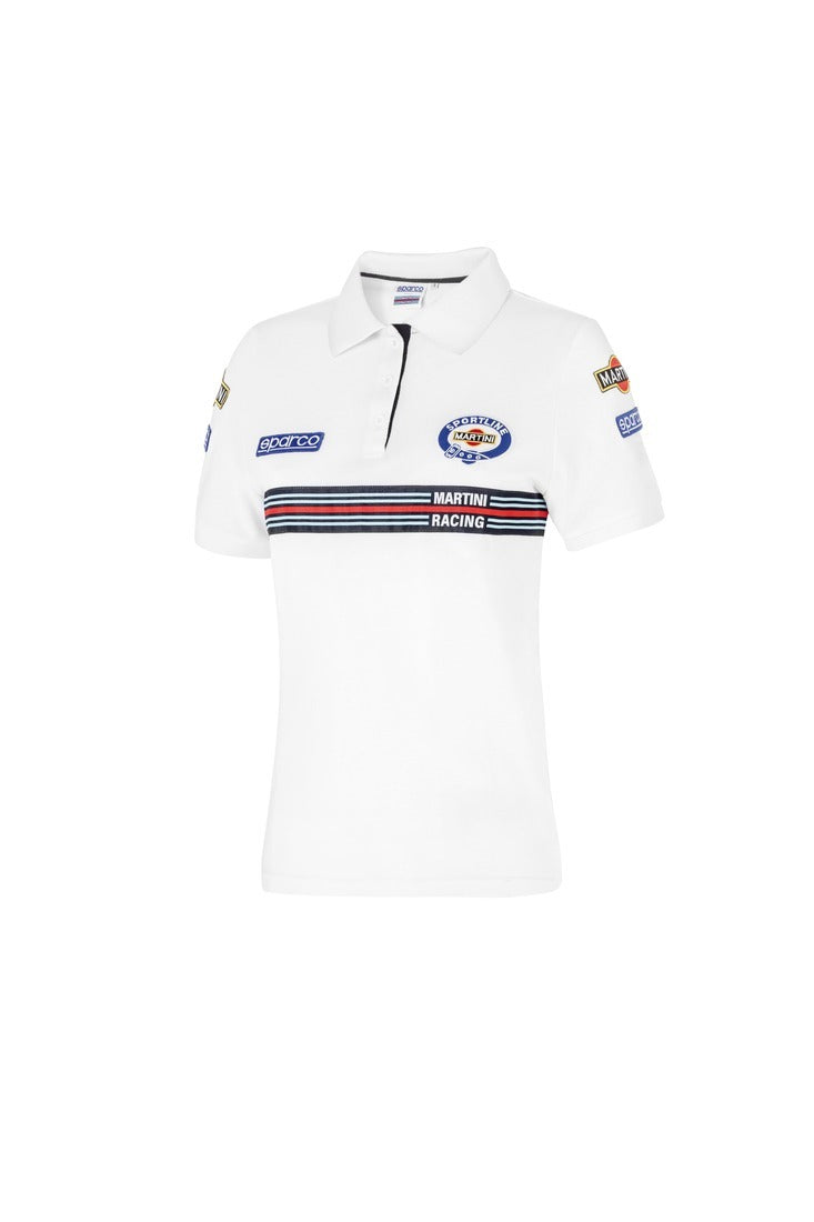 SPARCO 013035MRBI3L Polo embroideries MARTINI RACING LADY white L Photo-0