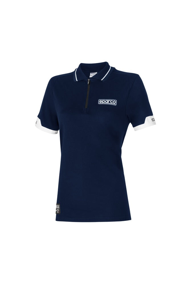 SPARCO 013036LBM1S Polo zip lady navy blue S Photo-0