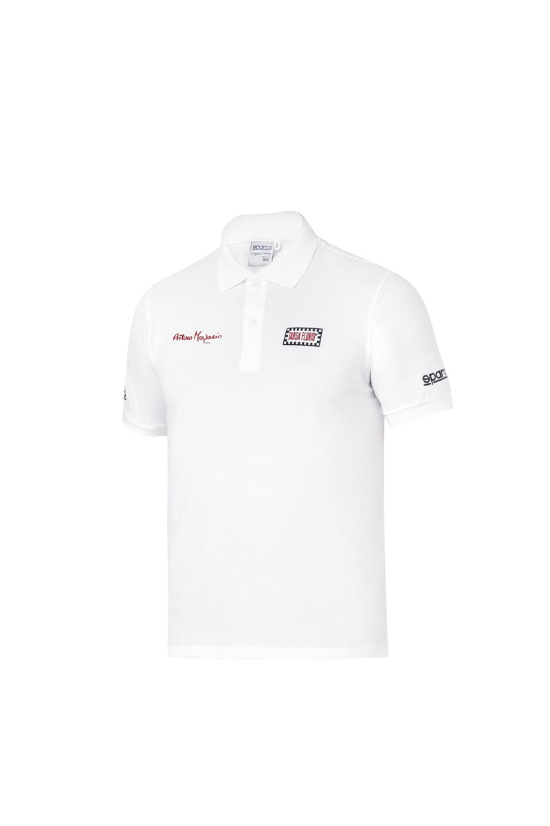 SPARCO 013045AMBI3L Polo TF ARTURO MERZARIO #AM2 white L Photo-0