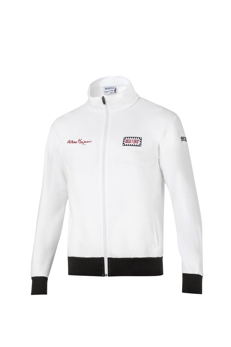 SPARCO 013046AMBI0XS Full zip SWEATSHIRT TF ARTURO MERZARIO #AM3 white XS Photo-0