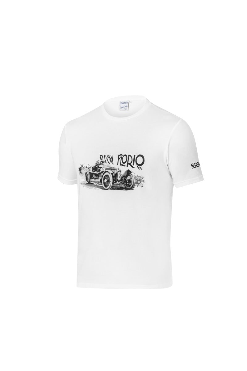 SPARCO 013047TFBI3L T-shirt TARGA FLORIO #T2 white L Photo-0