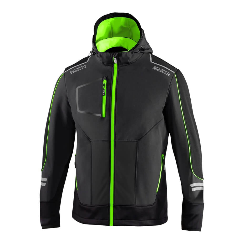 SPARCO 02412GSVF7XXX Soft-Shell Tech York, Grey/Fluo Green, Size 4XL Photo-0