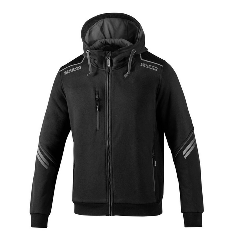 SPARCO 02414NRGS7XXX Full Zip Hoodie Colorado, Black/Grey, Size 4XL Photo-0