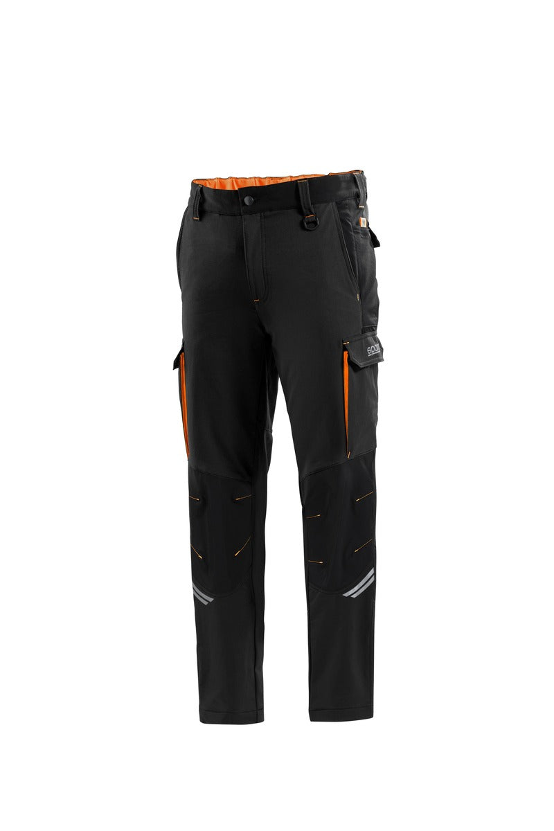 SPARCO 02417NRAF1S Mechanic's tech trousers TW black/orange S Photo-0