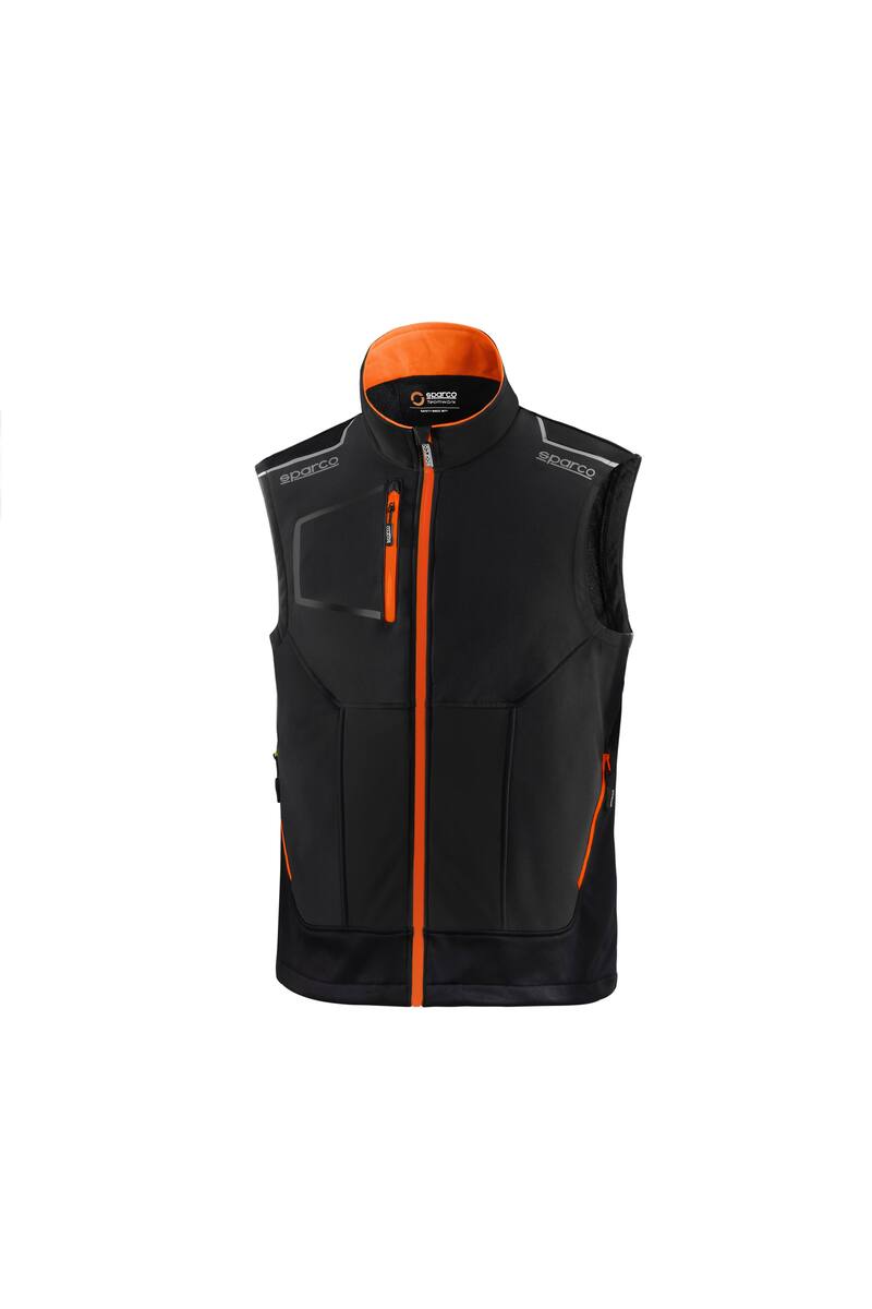 SPARCO 02419NRAF3L Mechanic's tech Light vest TW black/orange L Photo-0