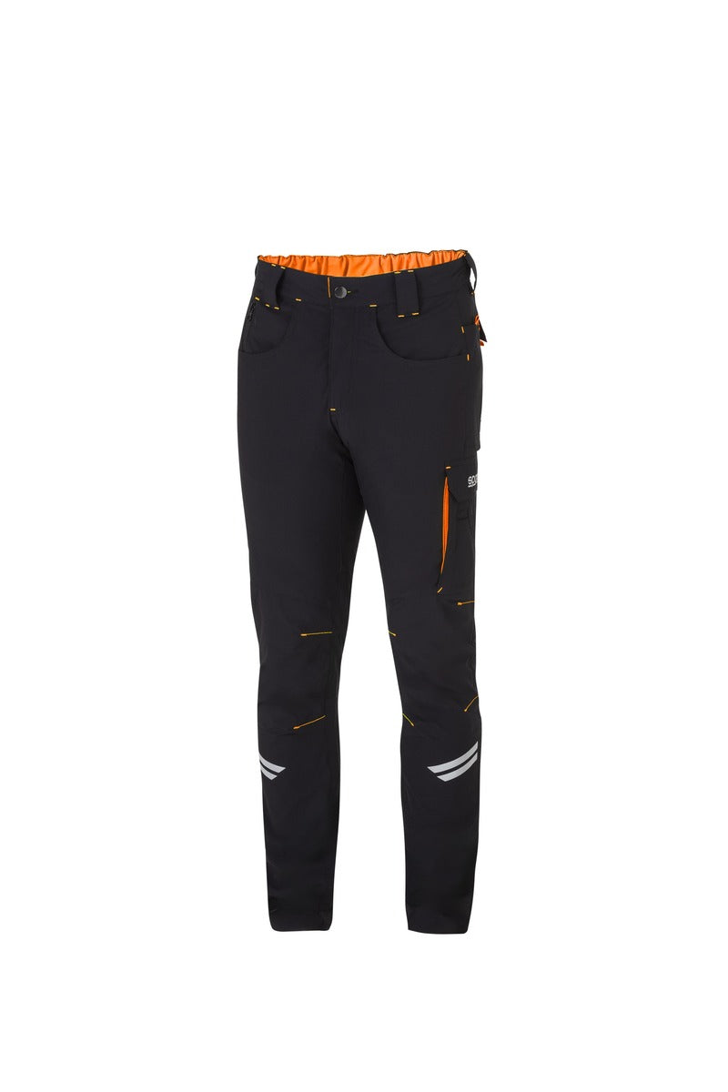 SPARCO 02425NRAF0XS Mechanic's tech light trousers TW black/orange XS Photo-0