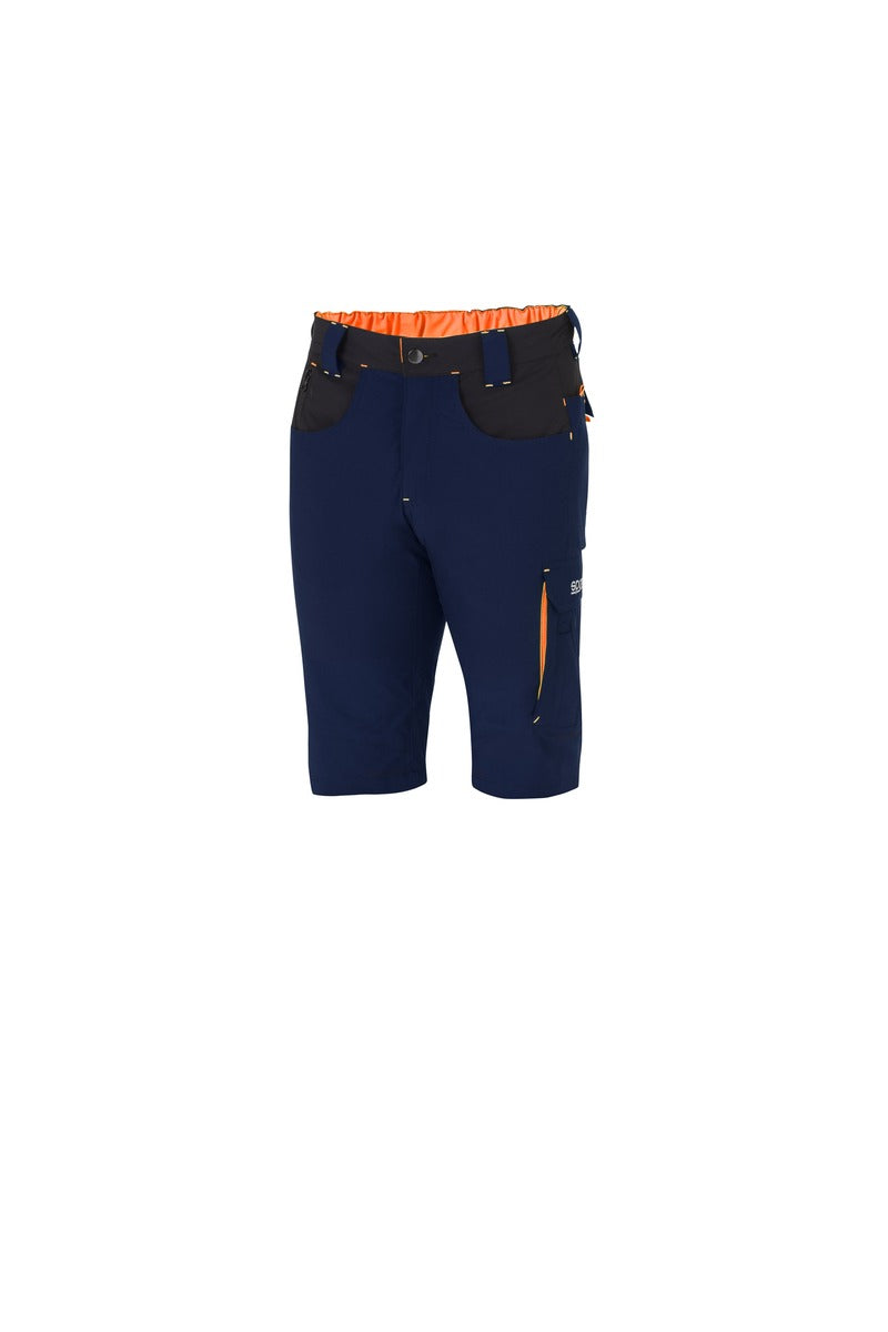 SPARCO 02428BMAF1S Mechanic's tech light shorts TW navy blue/ orange S Photo-0