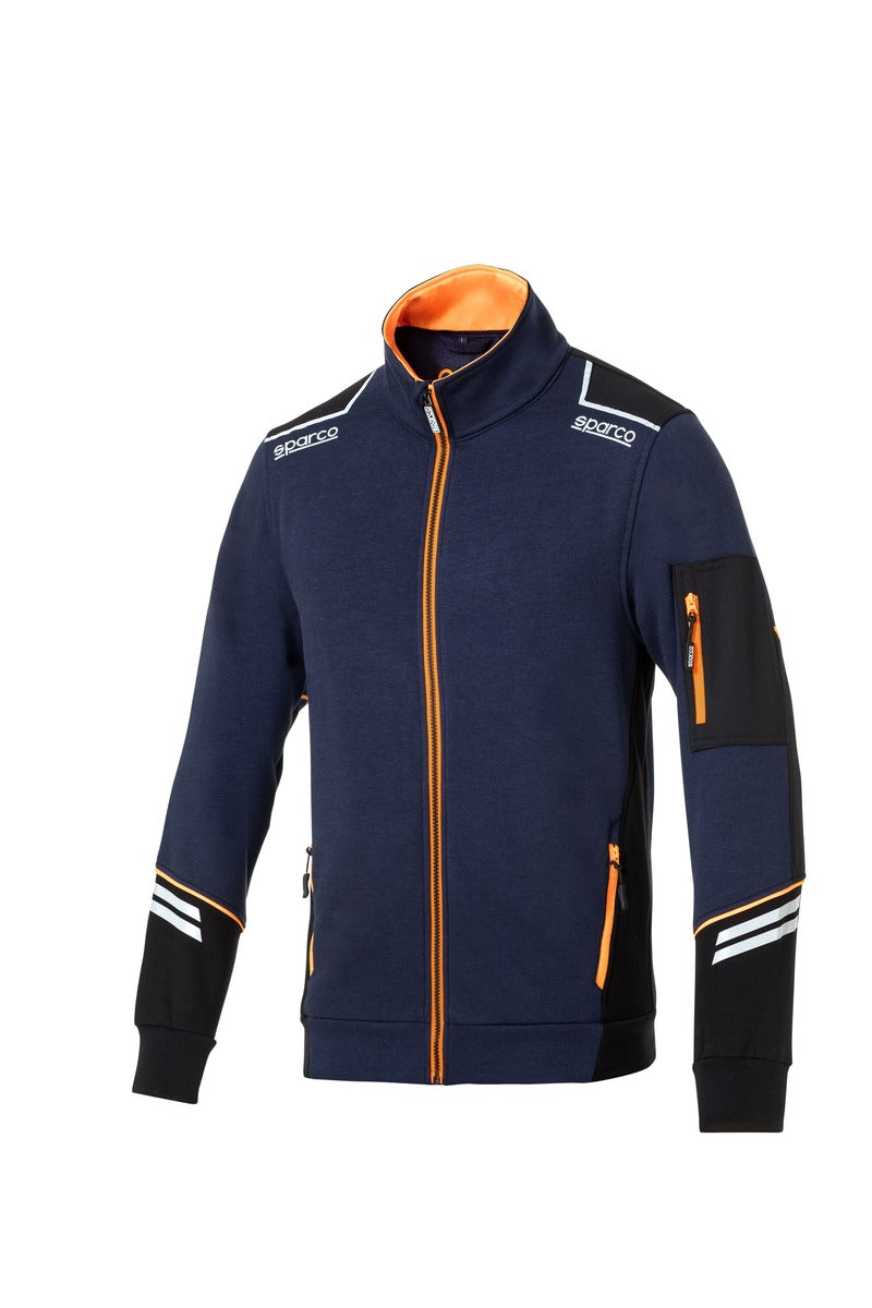 SPARCO 02429BMAF3L Mechanic's tech full zip TW navy blue/ orange L Photo-0