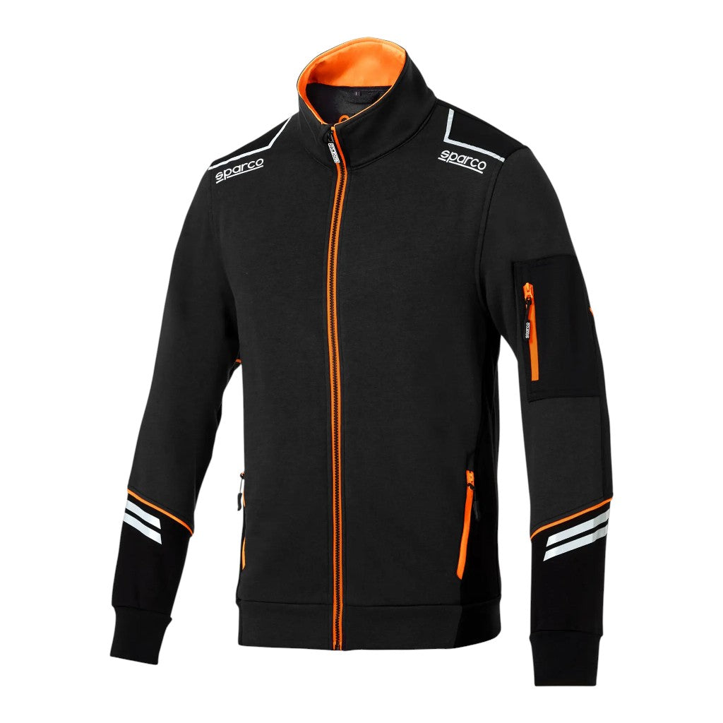 SPARCO 02429NRAF7XXX Full Zip Sweatshirt Tech Alabama, Black/Fluo Orange, Size 4XL Photo-0