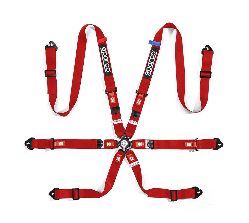 SPARCO 04821H1RS Racing harnesses COMPETITION H-2 PU red Photo-0
