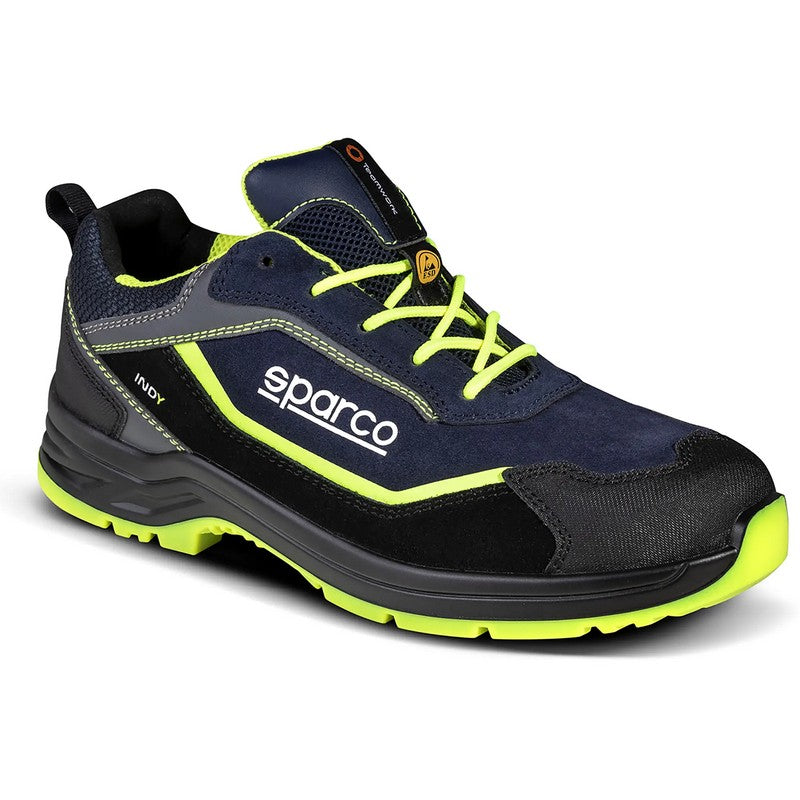 SPARCO 0753740BMGF Shoes Indy Baltimora S3 ESD blue marine/yellow fluo 40 Photo-0
